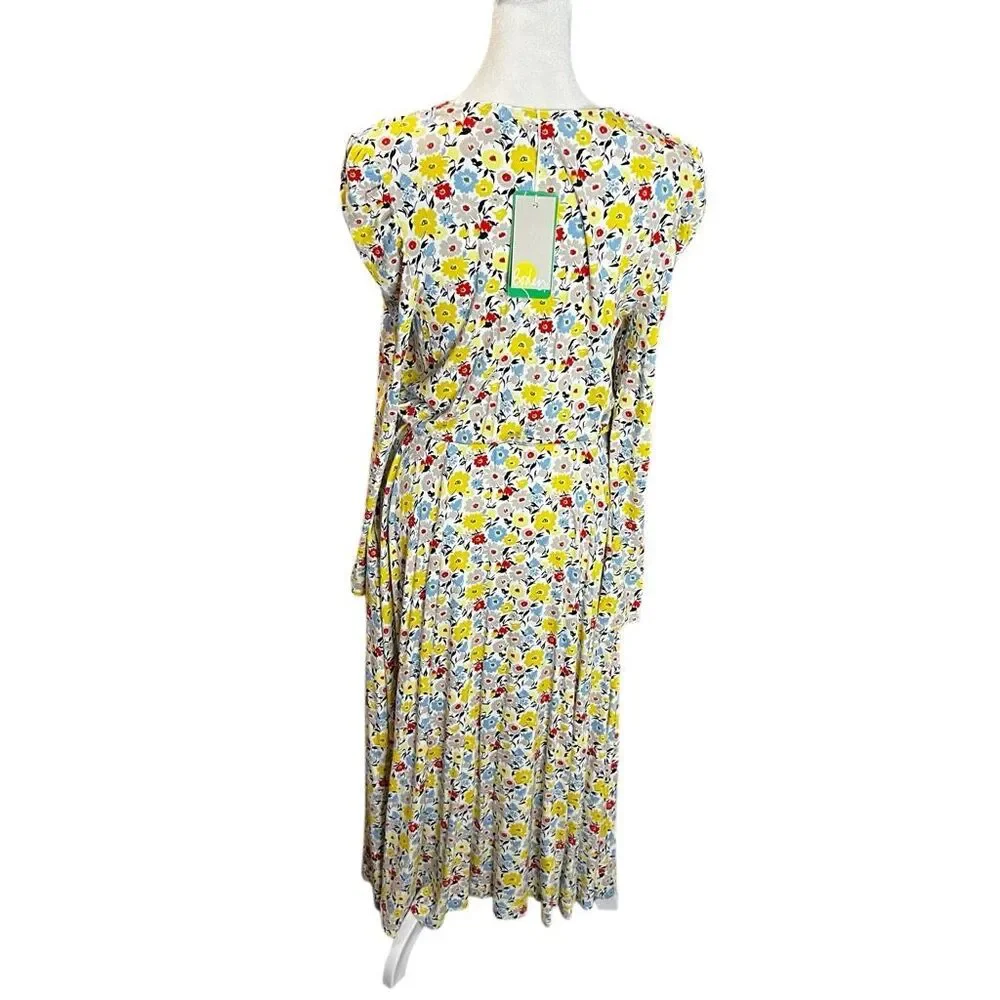 Boden Floral Midi Dress NWT US 6 EcoVero Viscose Spring Cottagecore